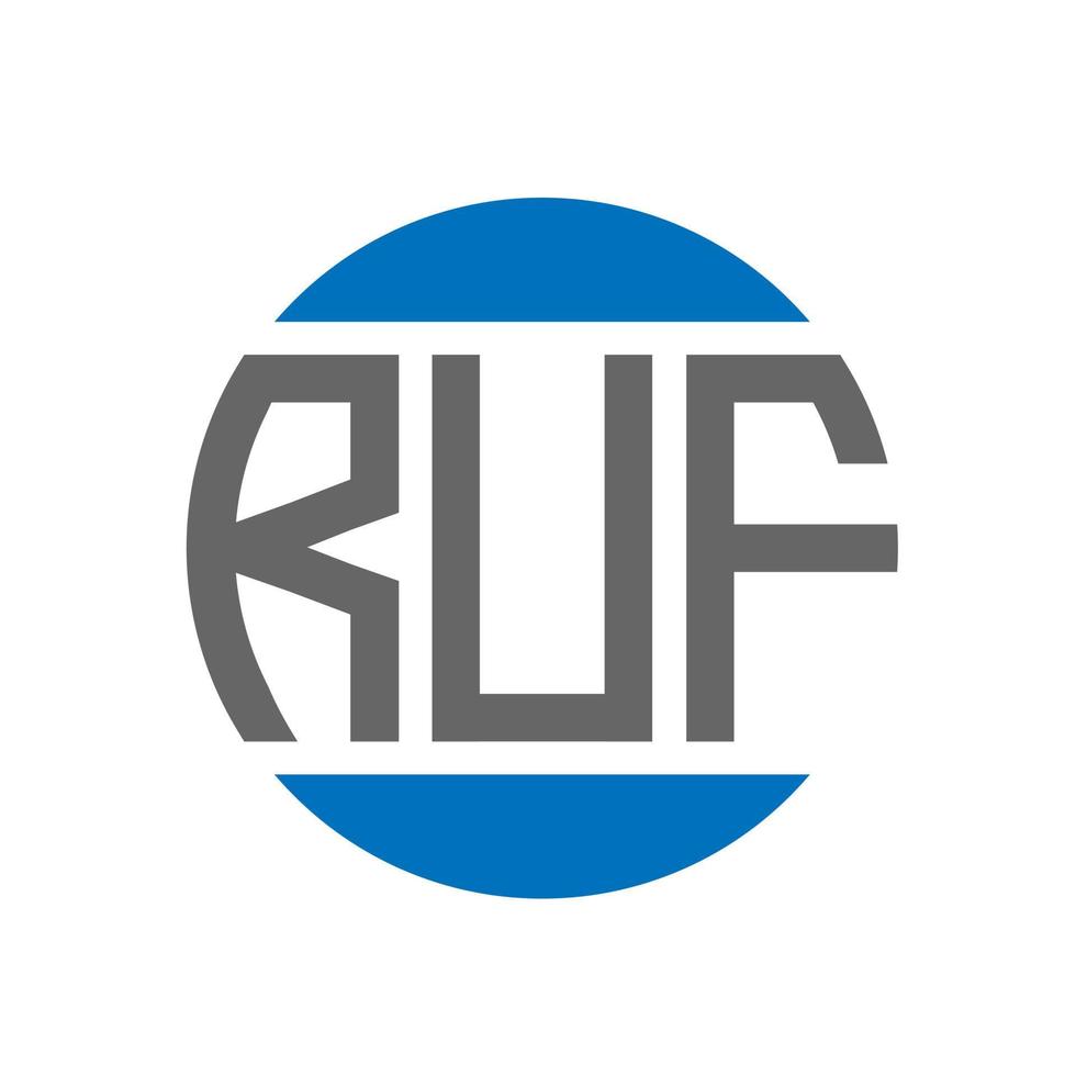 ruf lettera logo design su bianca sfondo. ruf creativo iniziali cerchio logo concetto. ruf lettera design. vettore