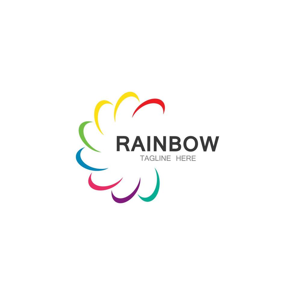 arcobaleno logo modello vettore icona illustrazione