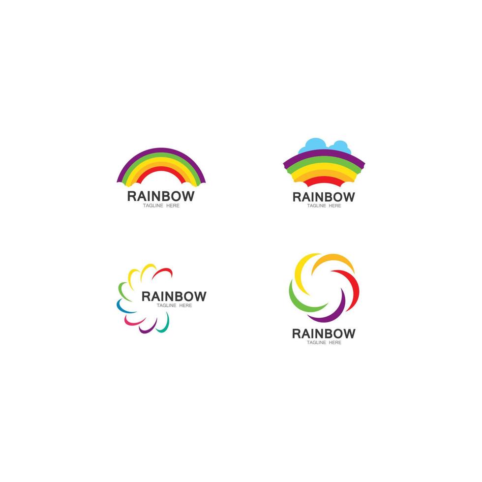 arcobaleno logo modello vettore icona illustrazione