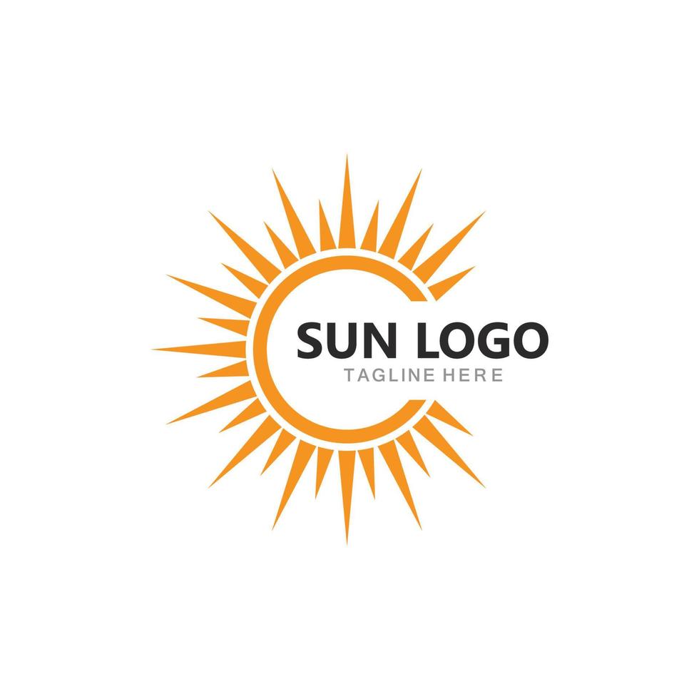 sole logo icona vettore illustrazione