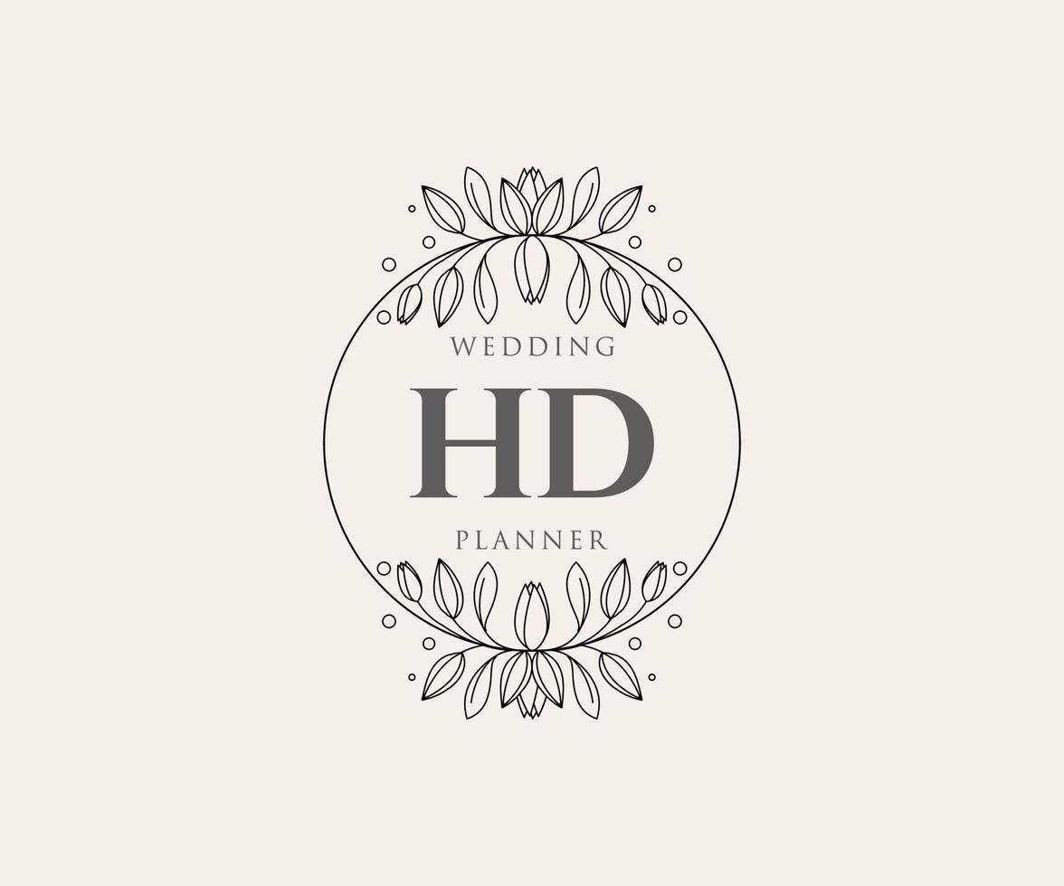 HD iniziali lettera nozze monogramma loghi collezione, mano disegnato moderno minimalista e floreale modelli per invito carte, Salva il Data, elegante identità per ristorante, boutique, bar nel vettore