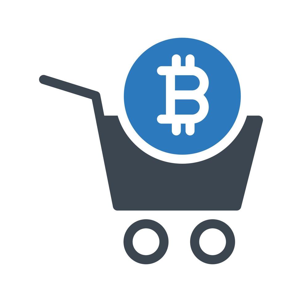 bitcoin carrello vettore illustrazione su un' sfondo.premio qualità simboli.vettore icone per concetto e grafico design.
