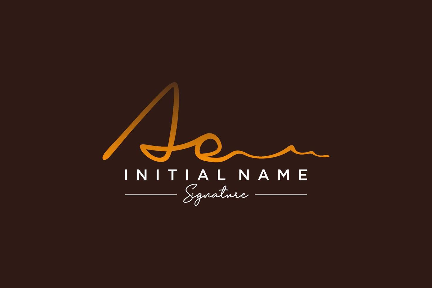 iniziale ae firma logo modello vettore. mano disegnato calligrafia lettering vettore illustrazione.