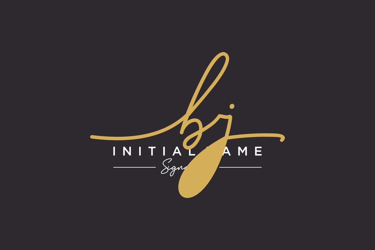 iniziale bj firma logo modello vettore. mano disegnato calligrafia lettering vettore illustrazione.