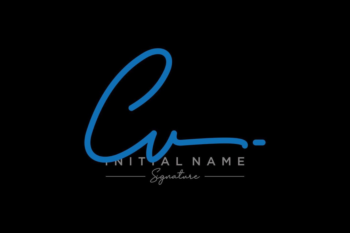 iniziale CV firma logo modello vettore. mano disegnato calligrafia lettering vettore illustrazione.