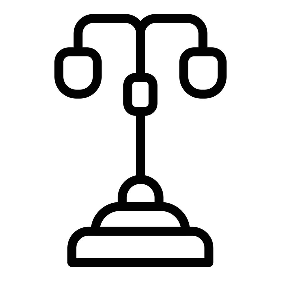 città lampada icona, schema stile vettore
