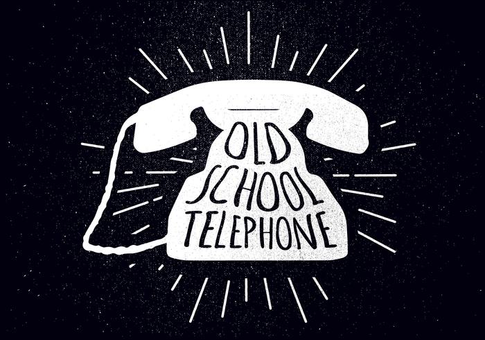 Illustrazione vettoriale Vintage telefono gratuito