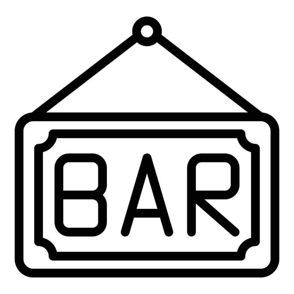 bar icona, schema stile vettore