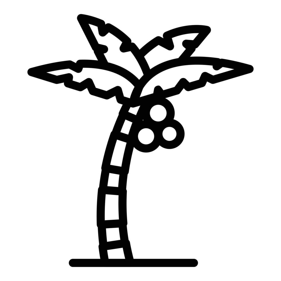 tropicale palma albero icona, schema stile vettore