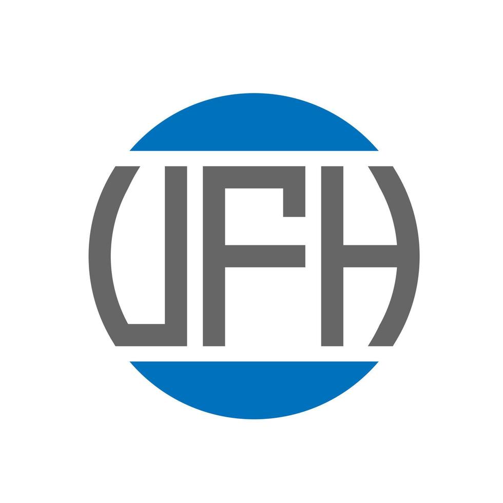 ufh lettera logo design su bianca sfondo. ufh creativo iniziali cerchio logo concetto. ufh lettera design. vettore