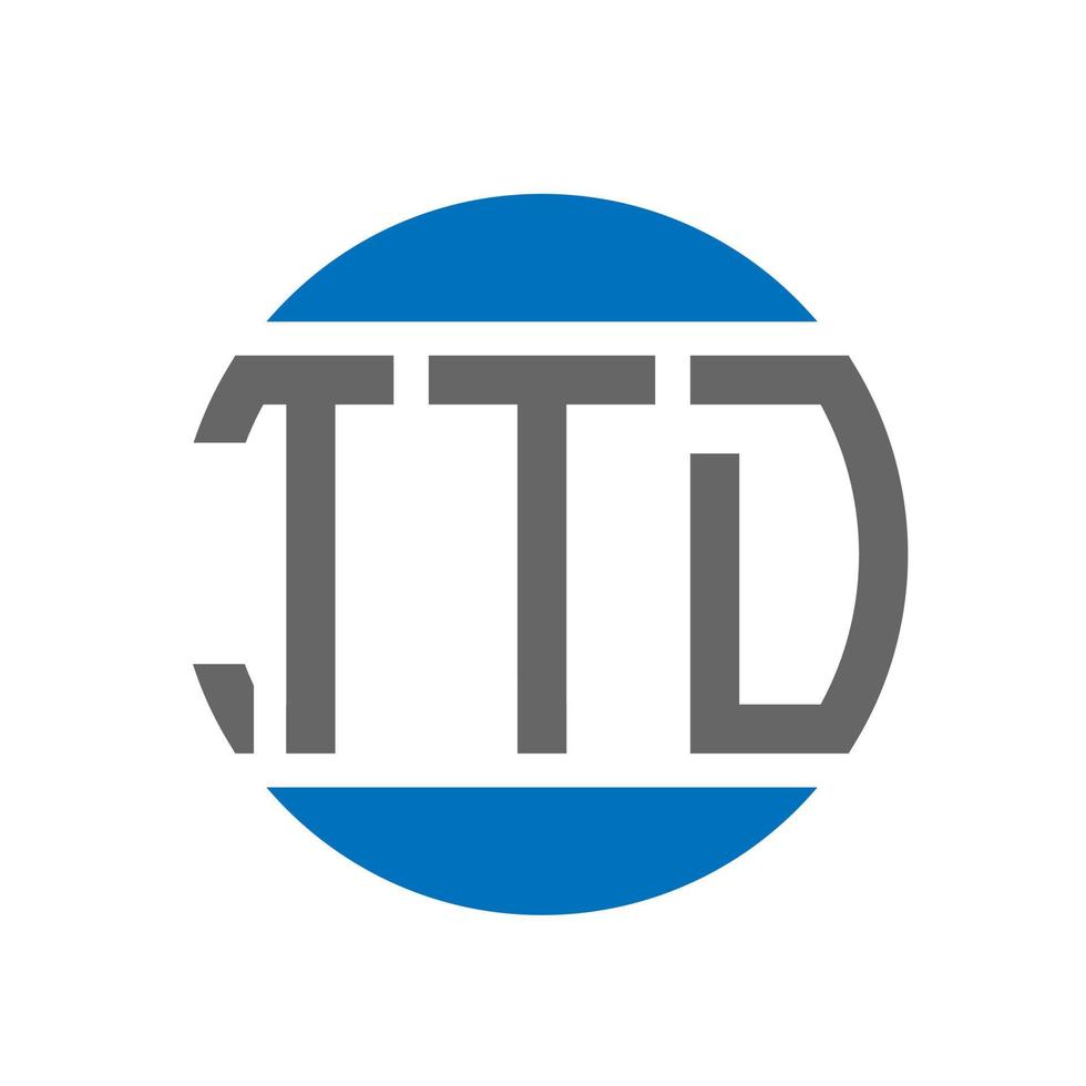 ttd lettera logo design su bianca sfondo. ttd creativo iniziali cerchio logo concetto. ttd lettera design. vettore