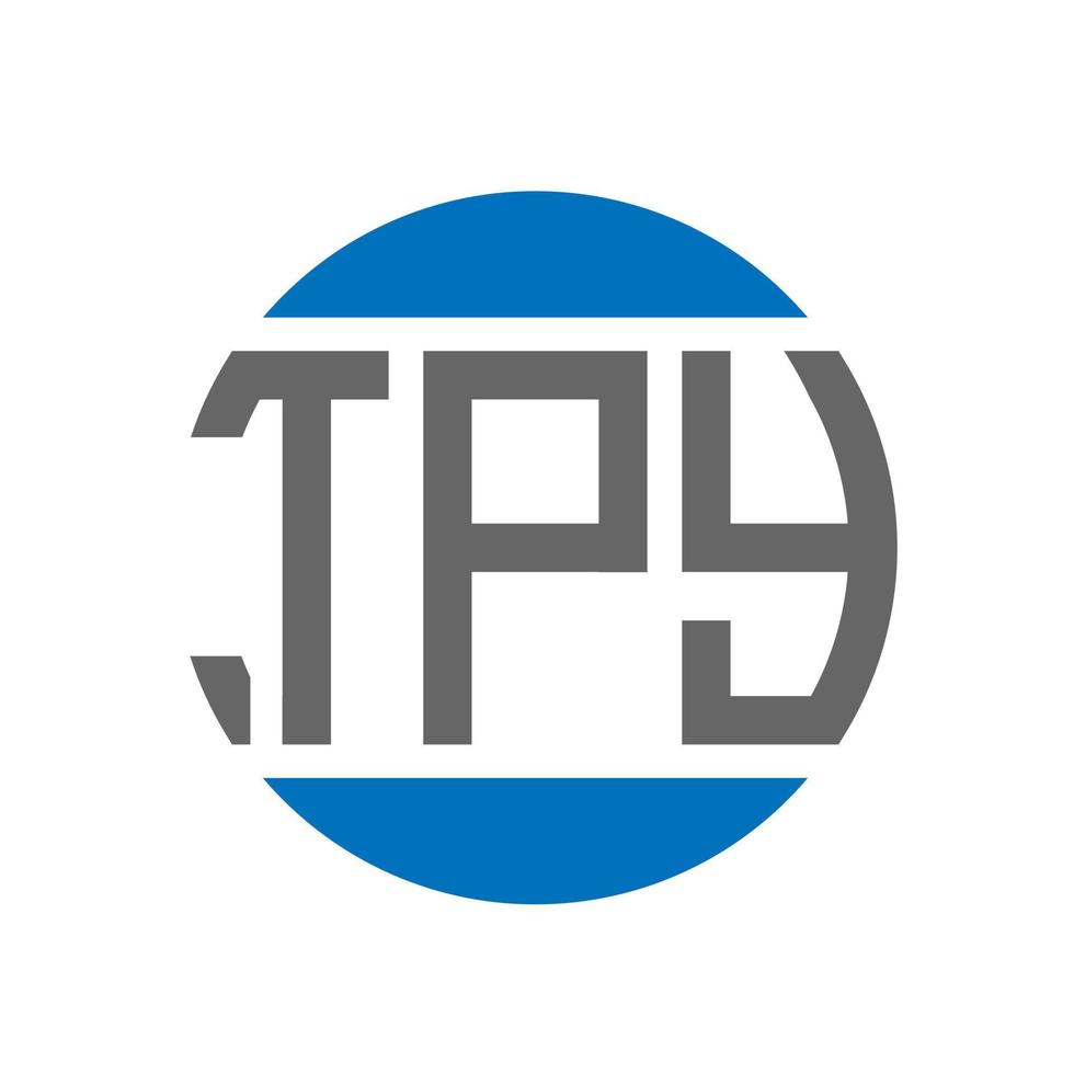 tpy lettera logo design su bianca sfondo. tpy creativo iniziali cerchio logo concetto. tpy lettera design. vettore