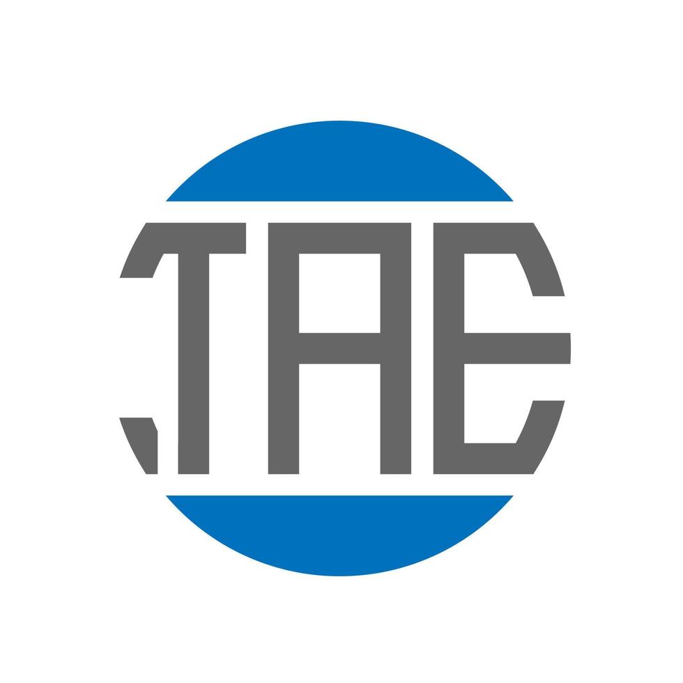 tae lettera logo design su bianca sfondo. tae creativo iniziali cerchio logo concetto. tae lettera design. vettore
