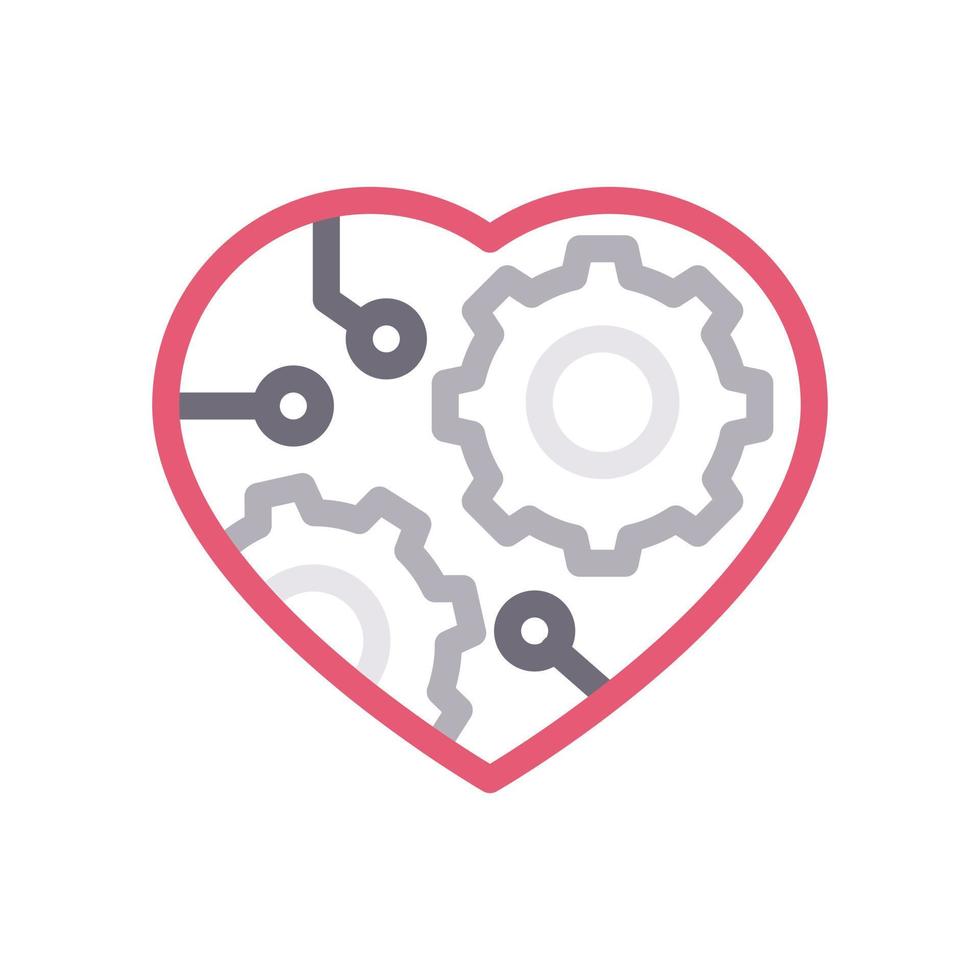 illustrazione vettoriale di impostazione del cuore su uno sfondo simboli di qualità premium. icone vettoriali per il concetto e la progettazione grafica.