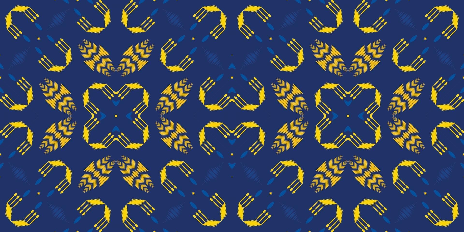ikat tessuto tribale attraversare senza soluzione di continuità modello. etnico geometrico ikkat batik digitale vettore tessile design per stampe tessuto saree Mughal spazzola simbolo andane struttura Kurti kurtis kurtas