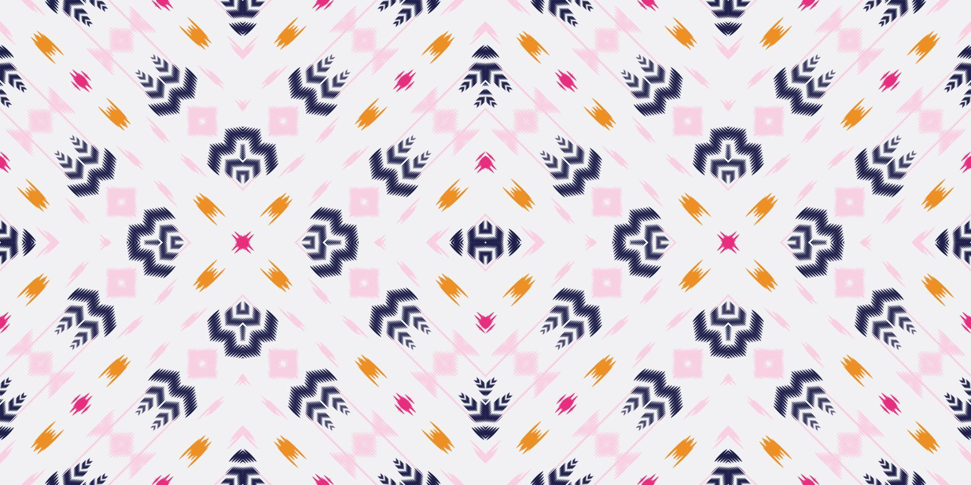 ikat tessuto tribale sfondi senza soluzione di continuità modello. etnico geometrico ikkat batik digitale vettore tessile design per stampe tessuto saree Mughal spazzola simbolo andane struttura Kurti kurtis kurtas
