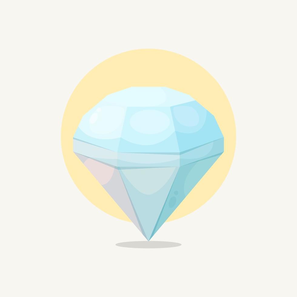 diamante icona cartone animato stile illustrazione vettore