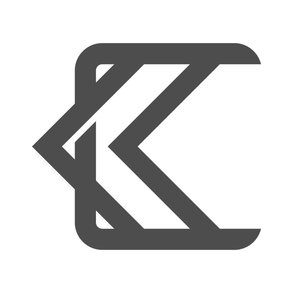 lettera K logo icona design vettore