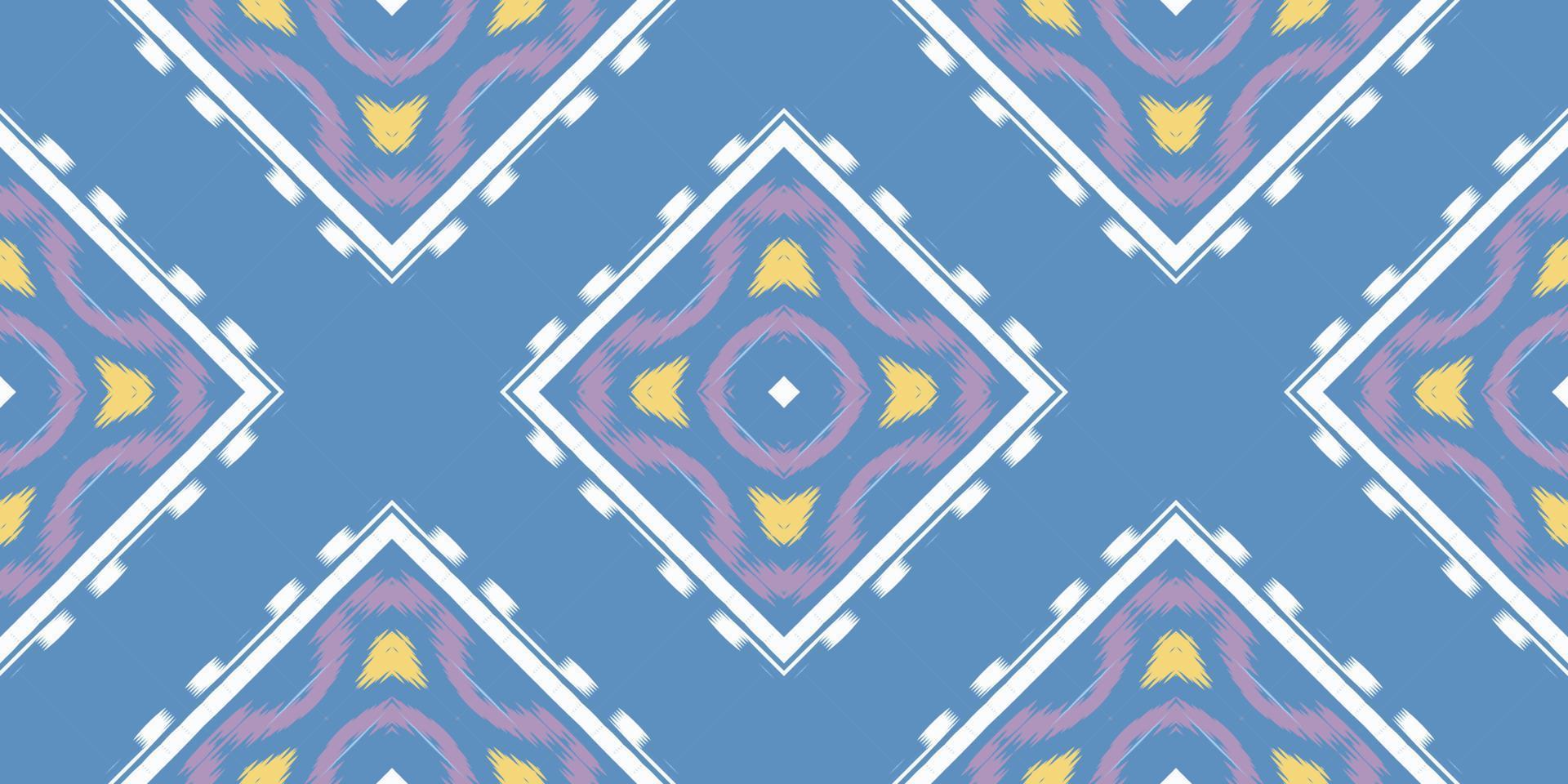 ikat diamante tribale sfondo senza soluzione di continuità modello. etnico geometrico ikkat batik digitale vettore tessile design per stampe tessuto saree Mughal spazzola simbolo andane struttura Kurti kurtis kurtas