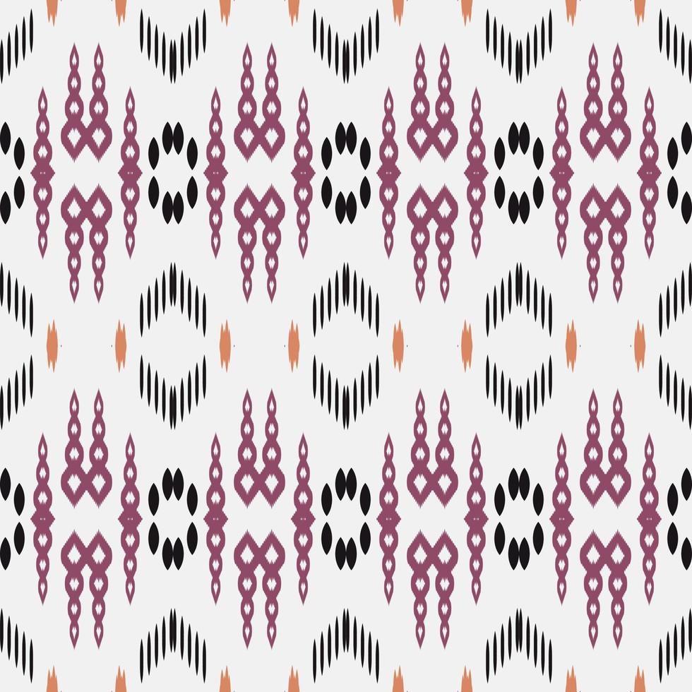 ikat banda tribale astratto senza soluzione di continuità modello. etnico geometrico ikkat batik digitale vettore tessile design per stampe tessuto saree Mughal spazzola simbolo andane struttura Kurti kurtis kurtas