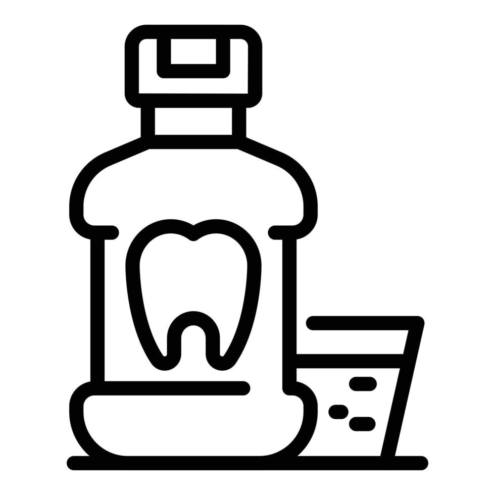 liquido risciacquo icona, schema stile vettore