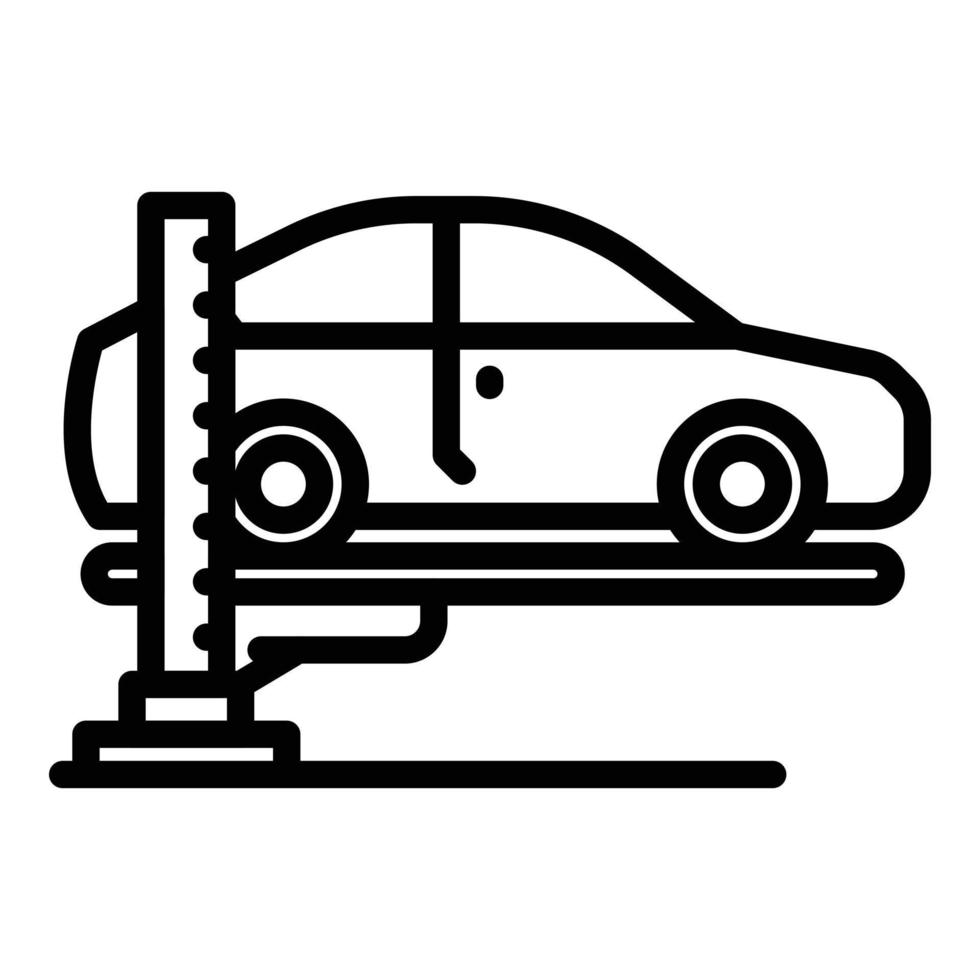 auto ascensore macchina icona, schema stile vettore