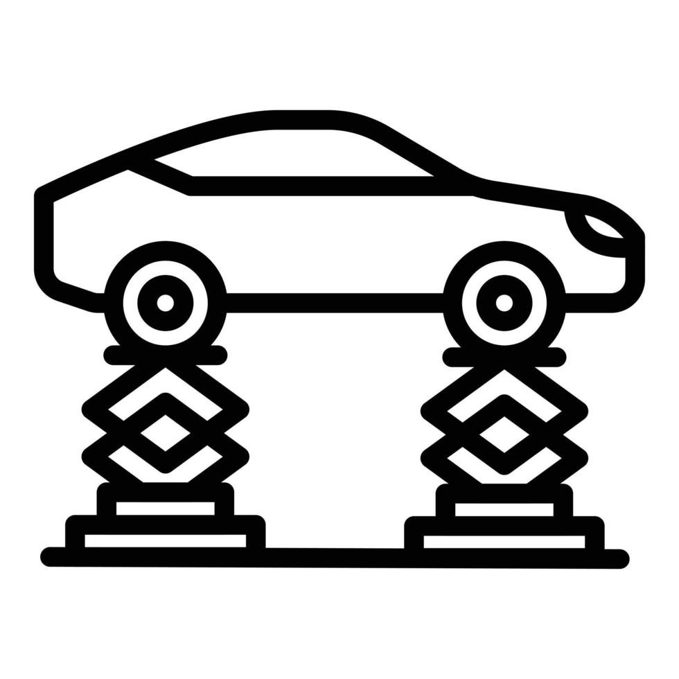 auto su sollevamento icona, schema stile vettore