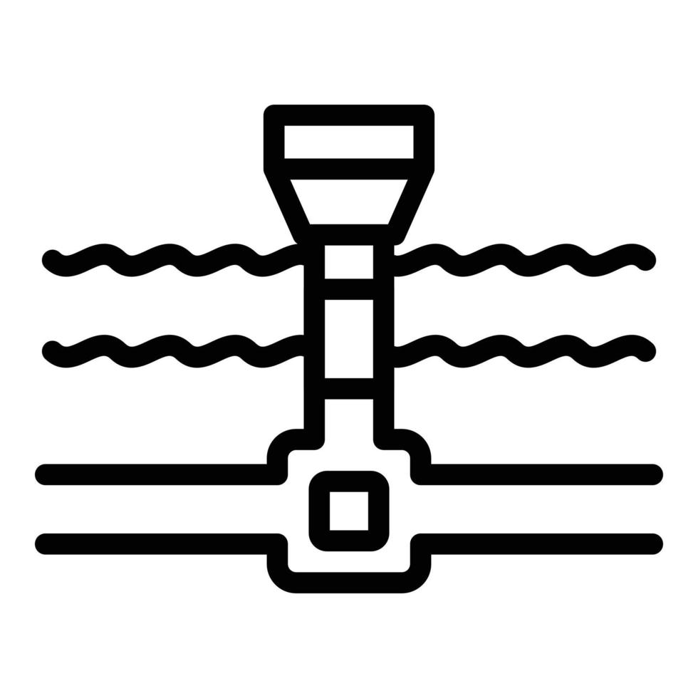 piscina pulito sistema icona, schema stile vettore