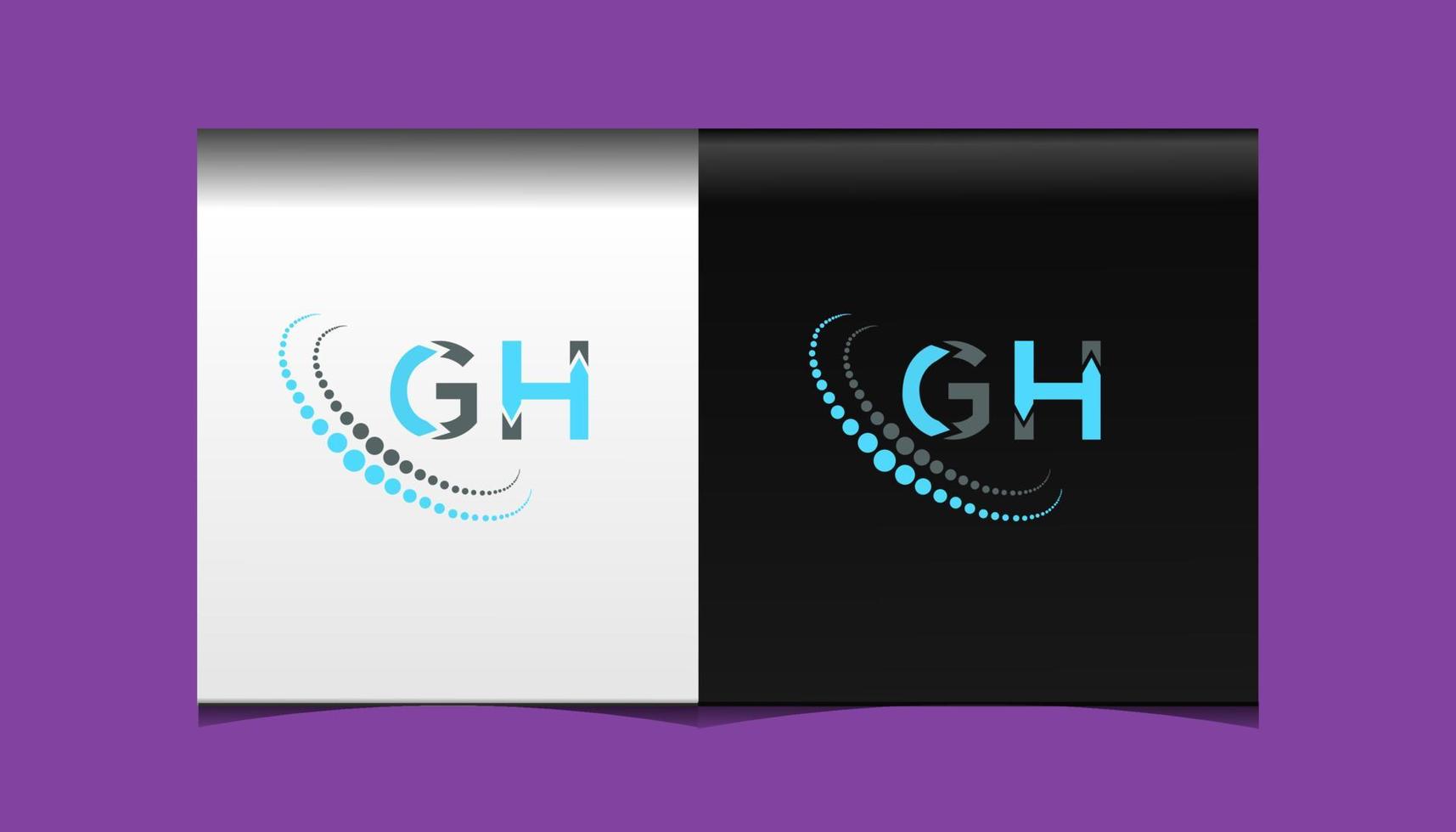 gh lettera logo creativo design. gh unico design. vettore