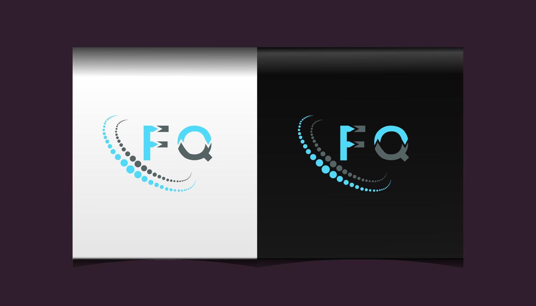 fq lettera logo creativo design. fq unico design. vettore