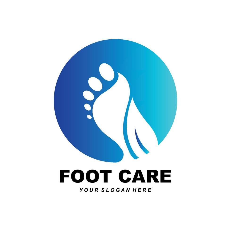 piede cura logo design Salute illustrazione donna pedicure salone vettore