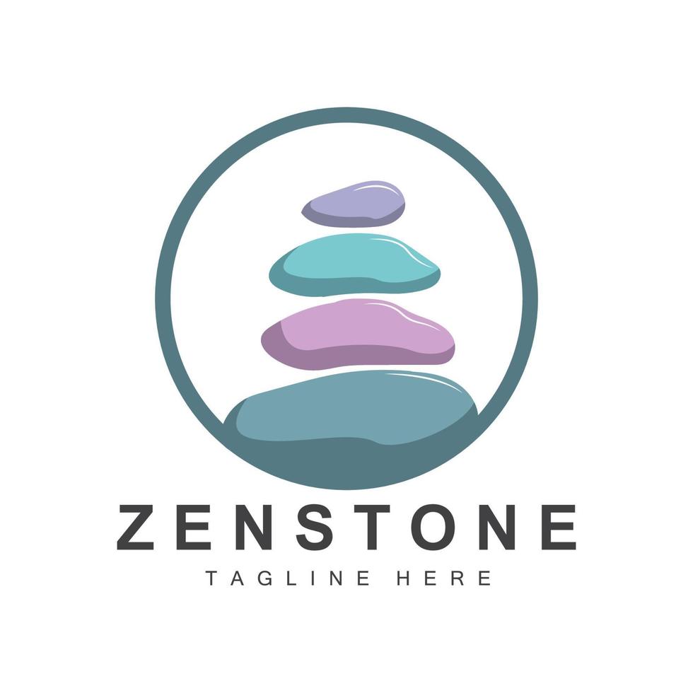 equilibrio pietra logo disegno, vettore terapia calcolo, massaggio calcolo, caldo pietra e pietra zen, Prodotto marca illustrazione