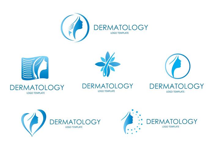 Logo moderno di dermatologia vettore