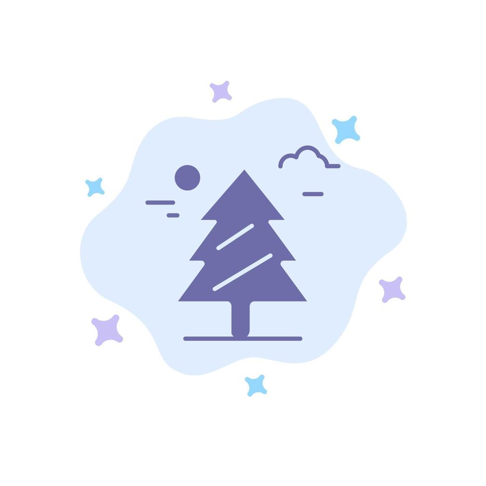 foresta albero weald Canada blu icona su astratto nube sfondo vettore