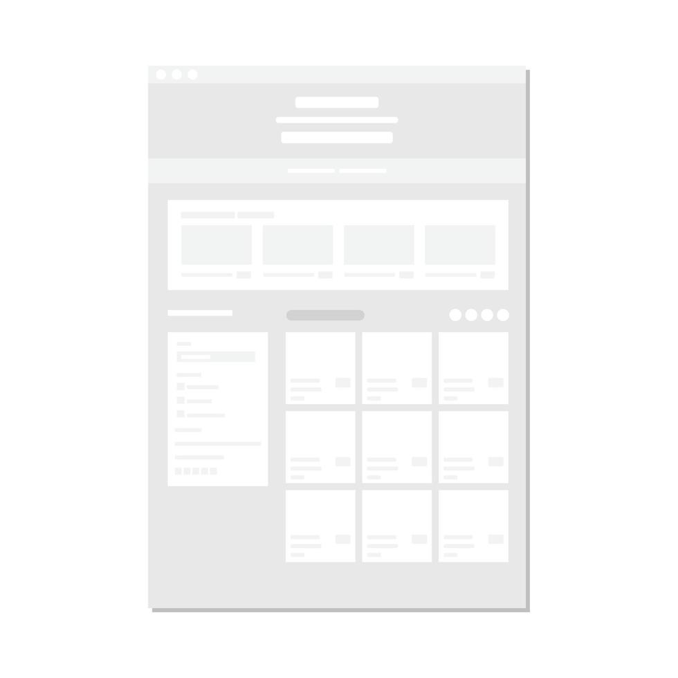 sito web wireframe ui atterraggio pagine modello illustrazione vettore