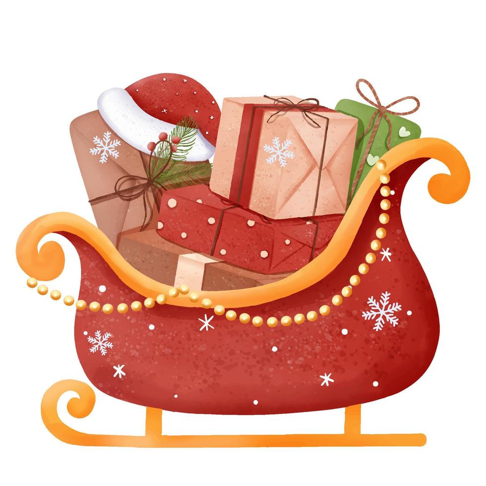 Natale illustrazione con regali vettore