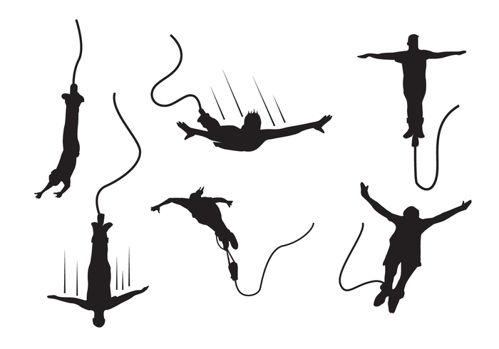 vettore di silhouette bungee