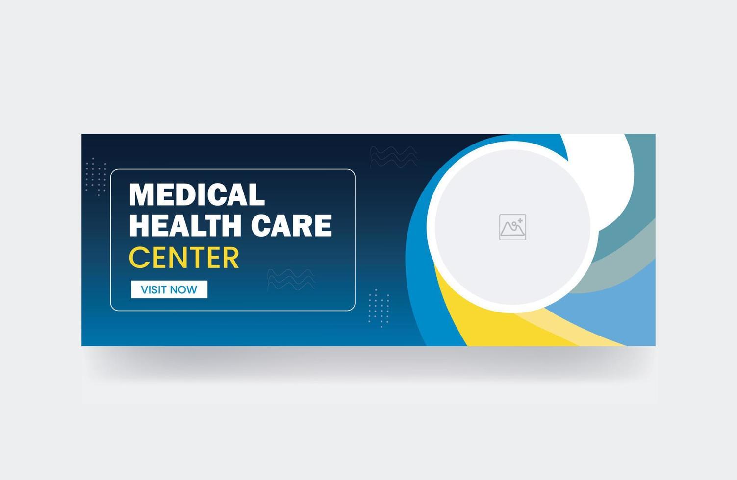 medico Salute moderno copertina medico bandiera o assistenza sanitaria sociale media inviare design dentale ospedale modello vettore