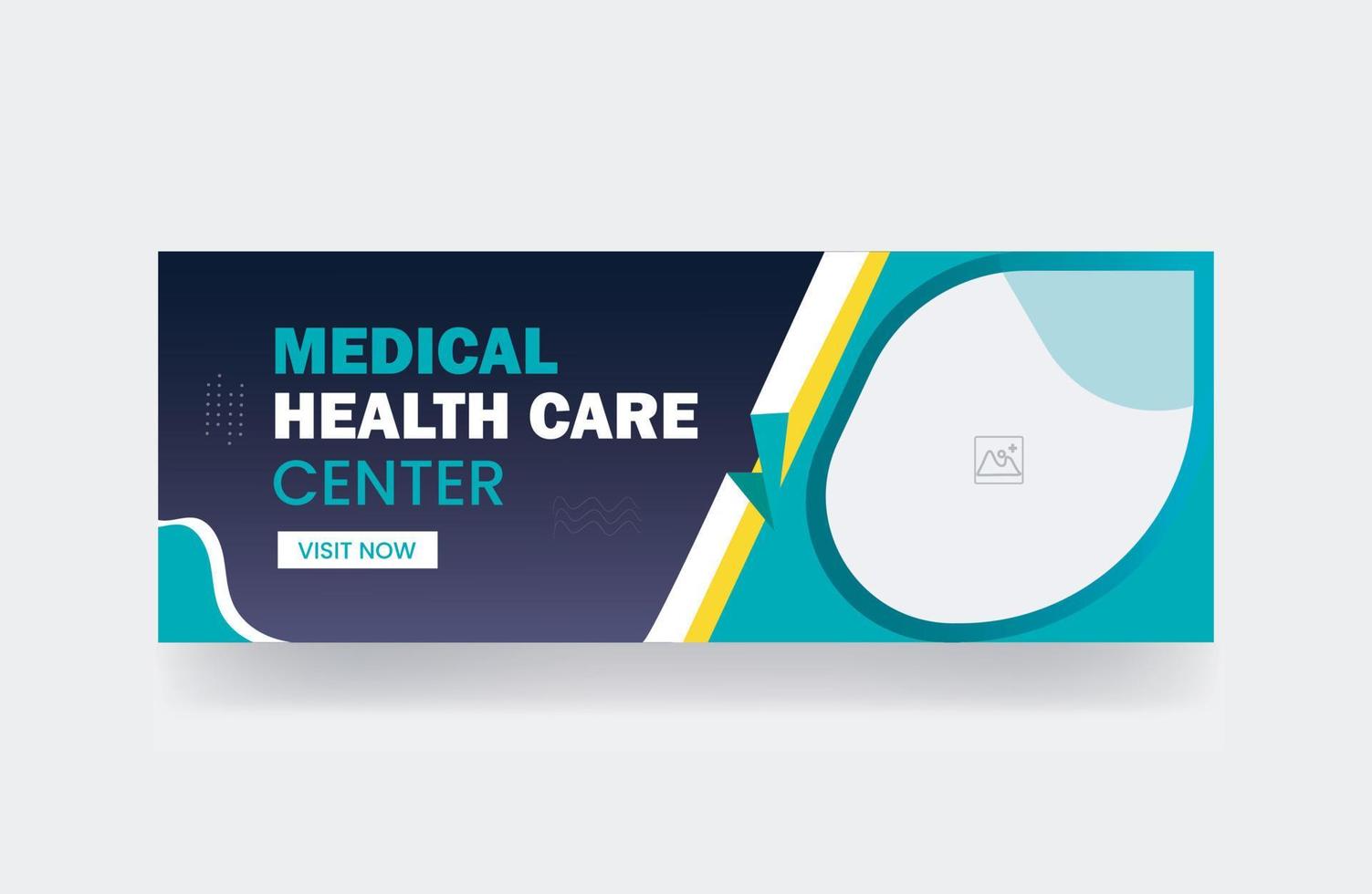 medico Salute moderno bandiera copertina medico bandiera o assistenza sanitaria sociale media inviare design dentale ospedale modello vettore