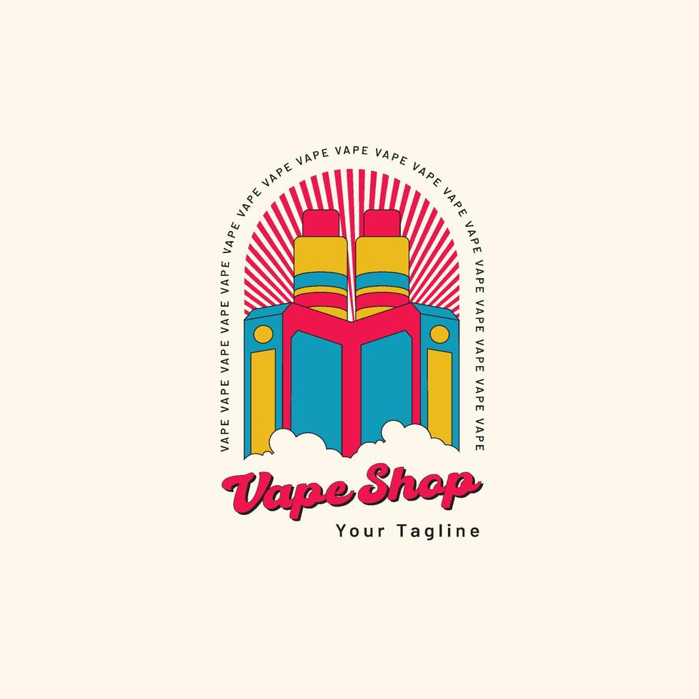 semplice logo Vape Shope vettore