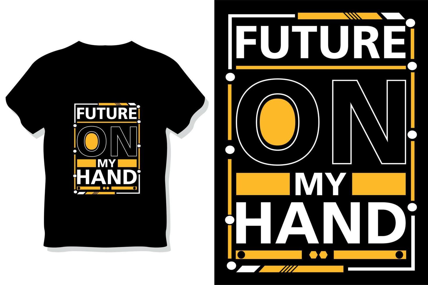 futuro su mio mano motivazionale citazioni tipografia t camicia design vettore