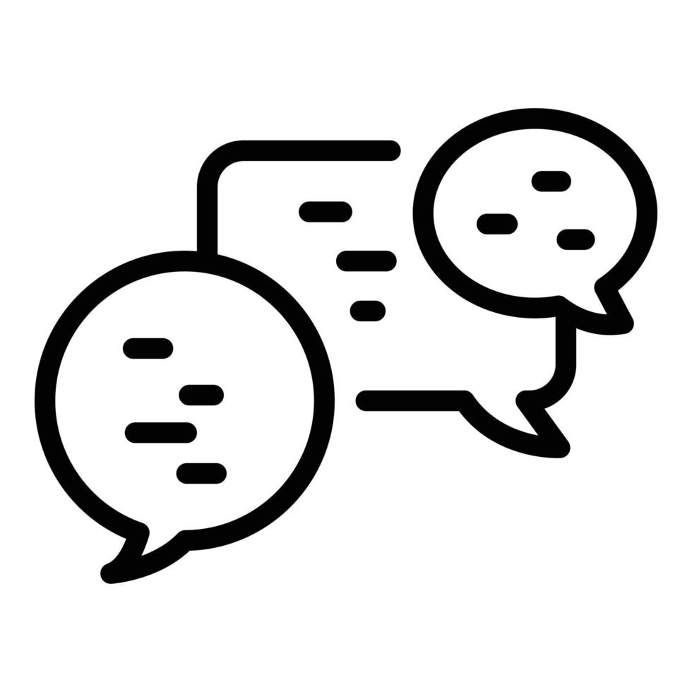 conversazione agitazione icona, schema stile vettore