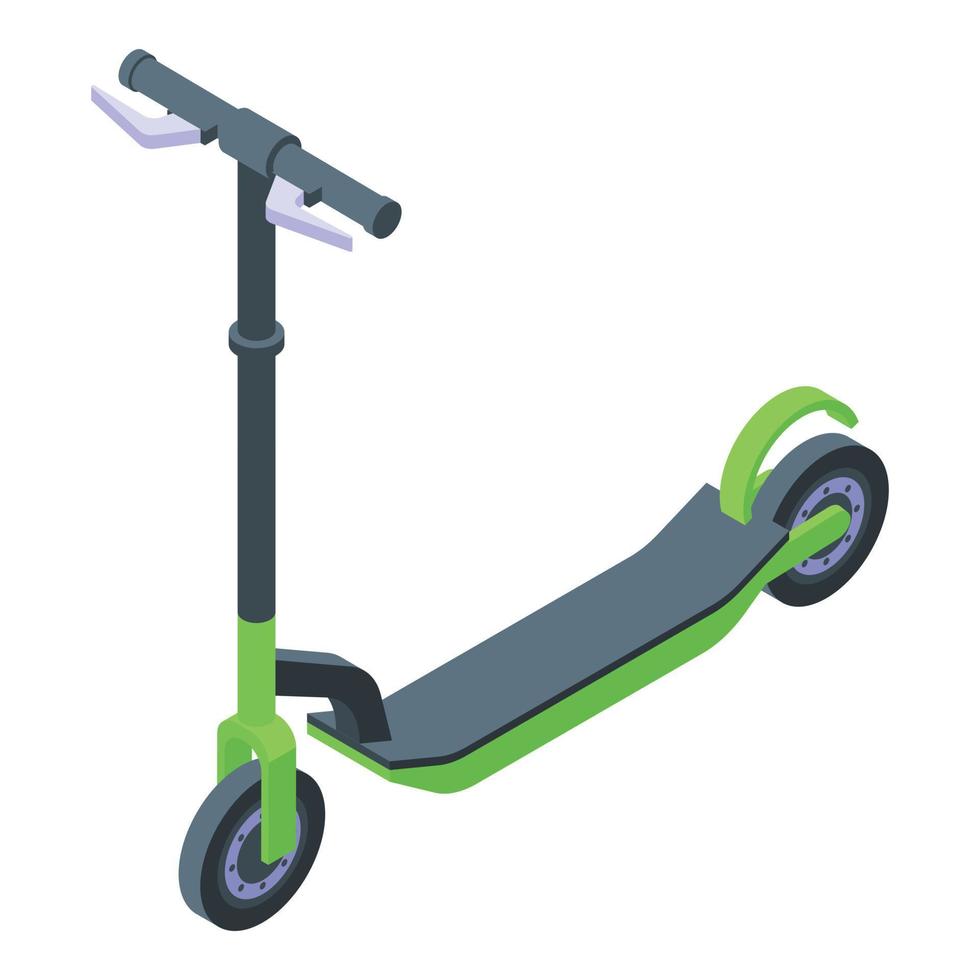 elettrico scooter icona, isometrico stile vettore