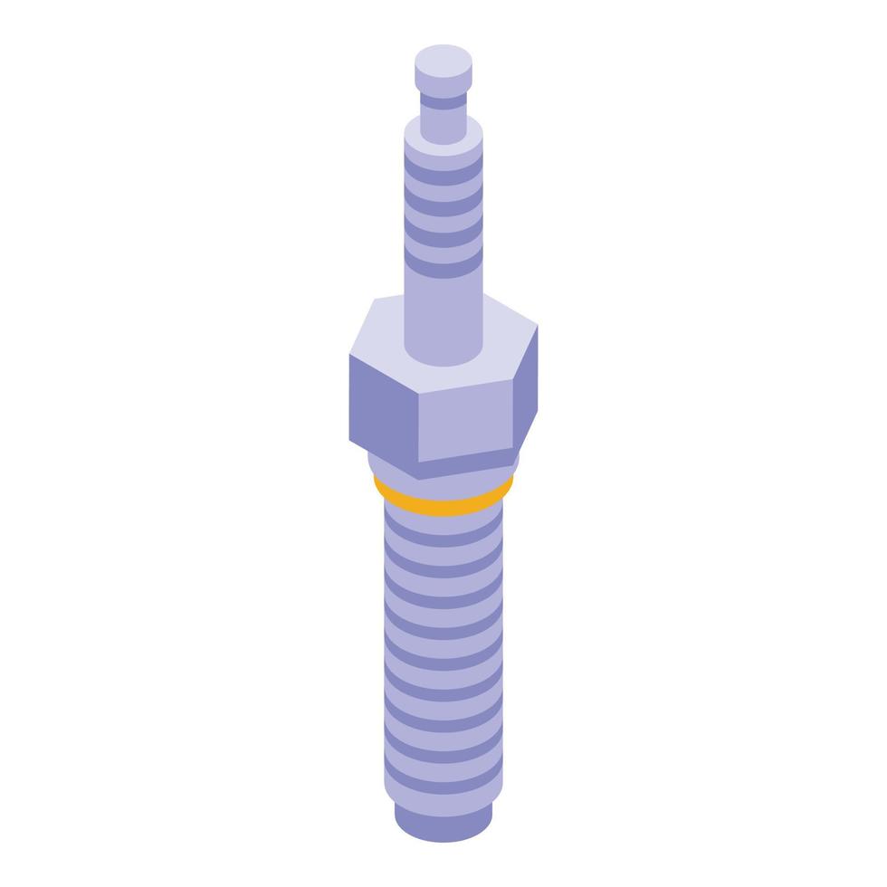 auto il motore pezzo icona, isometrico stile vettore