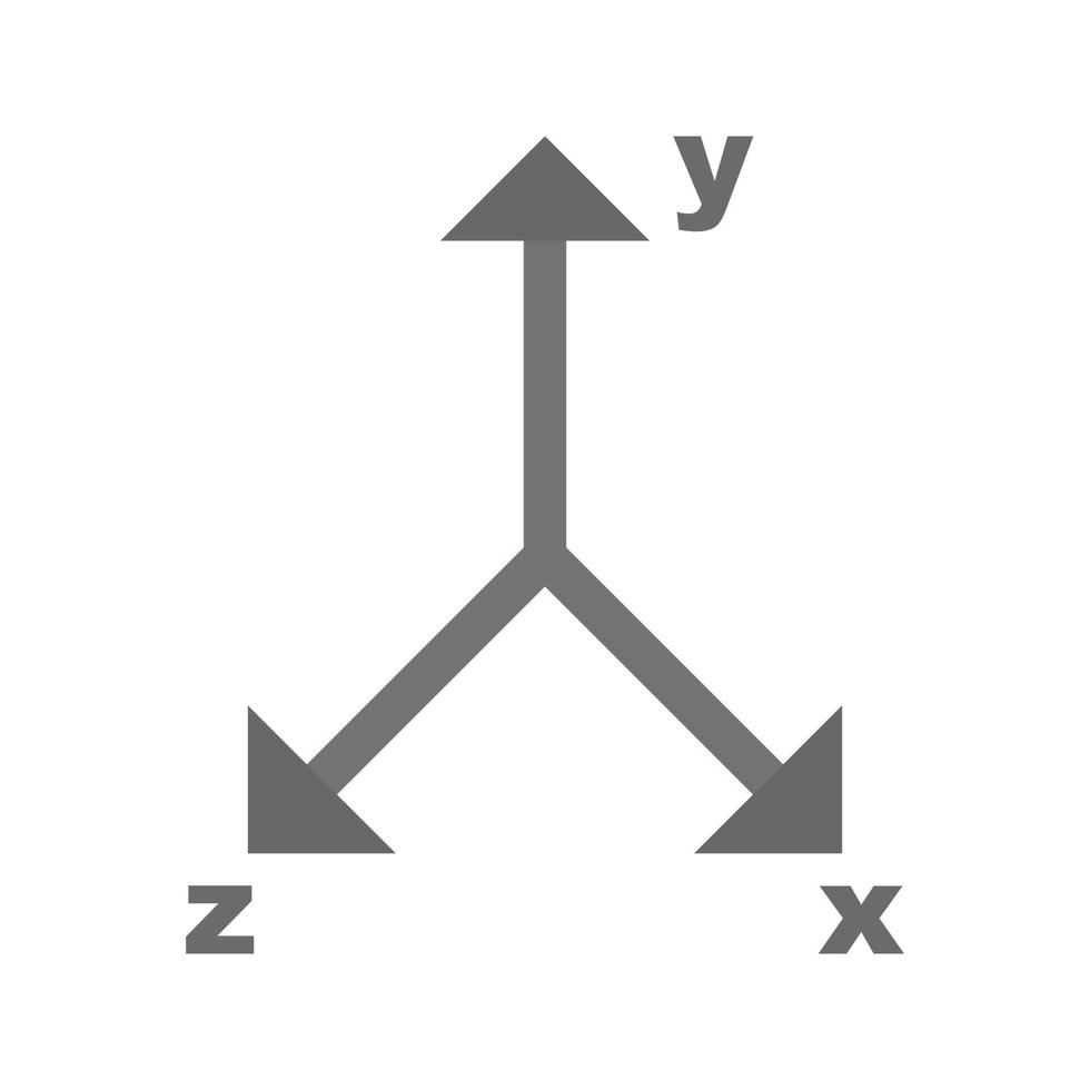 grafico ii piatto in scala di grigi icona vettore