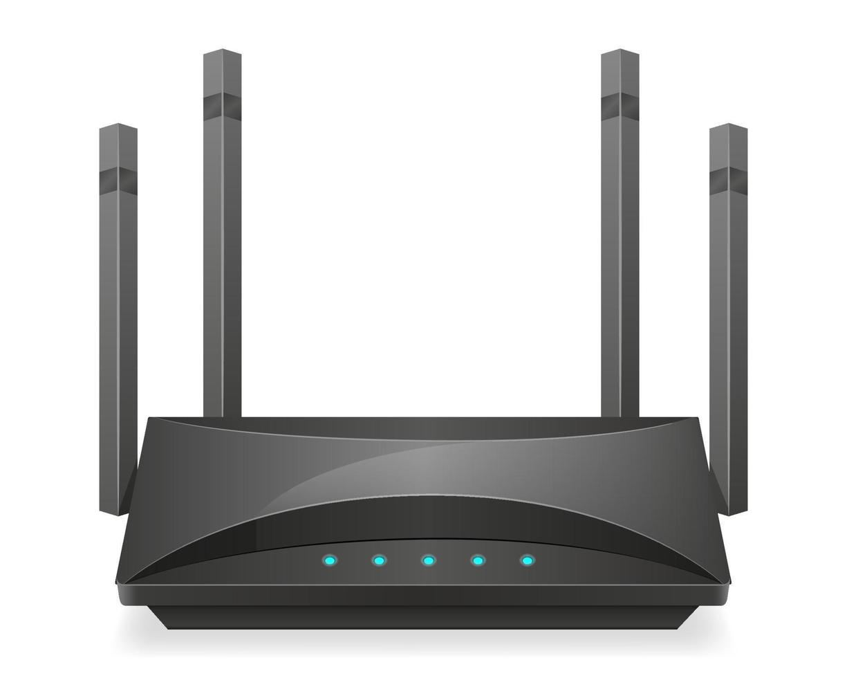 Wi-Fi router per Internet trasmissione vettore illustrazione isolato su bianca sfondo
