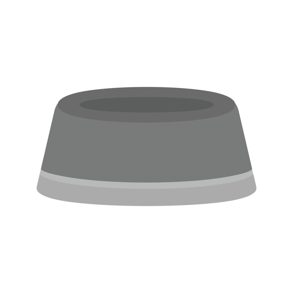 berretto piatto in scala di grigi icona vettore