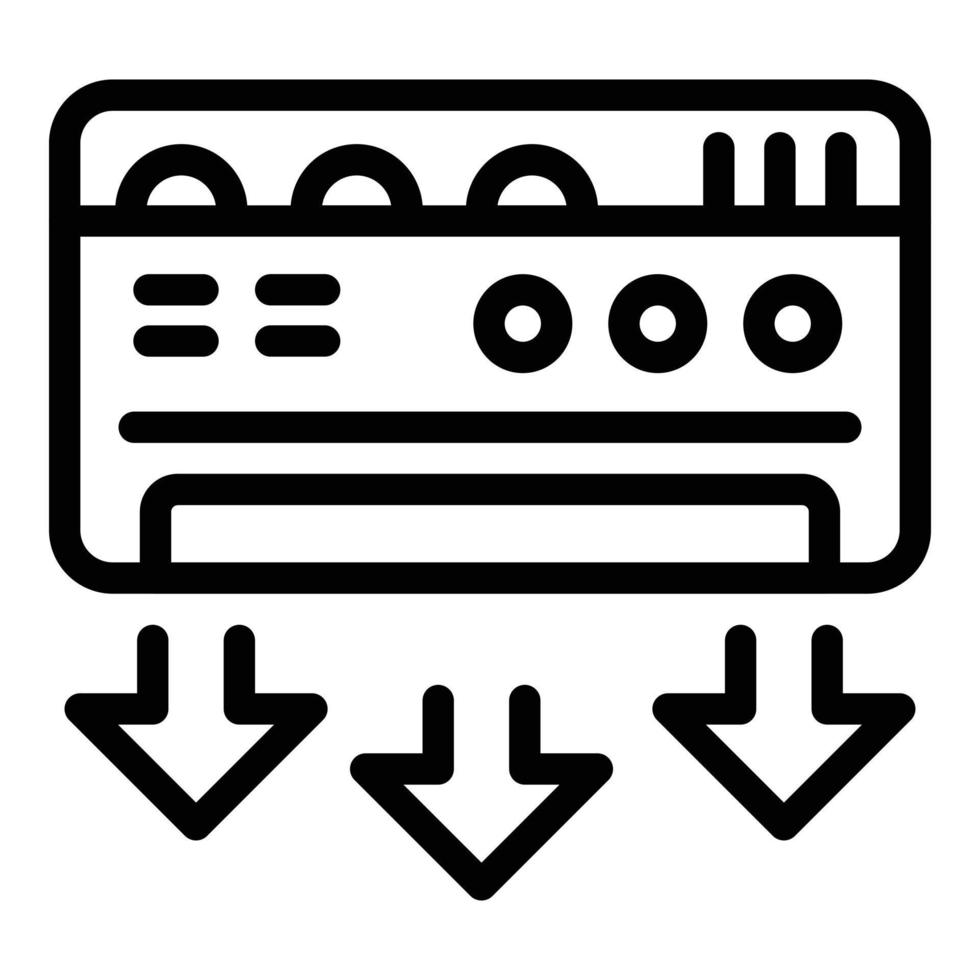 riparazione aria condizionatore costretto icona, schema stile vettore