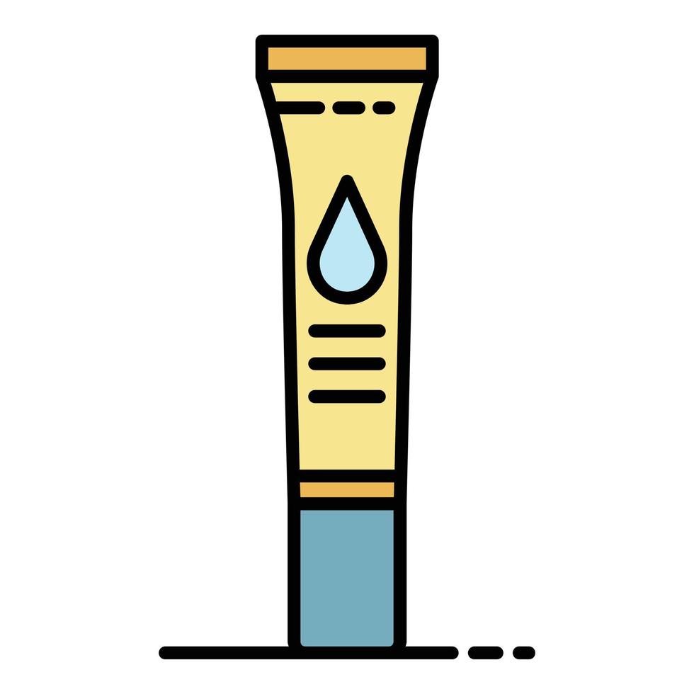 protezione solare tubo crema icona colore schema vettore