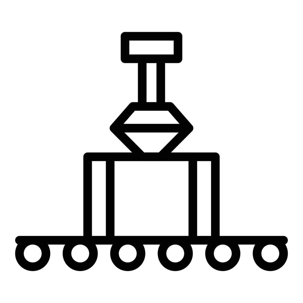 cartone scatola industria icona schema vettore. magazzino Conservazione vettore